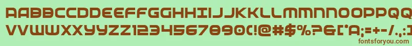 federalservicesemibold Font – Brown Fonts on Green Background