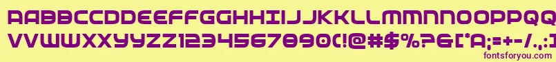 federalservicesemibold Font – Purple Fonts on Yellow Background