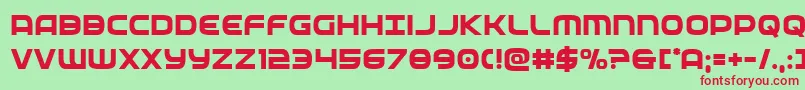 federalservicesemibold Font – Red Fonts on Green Background