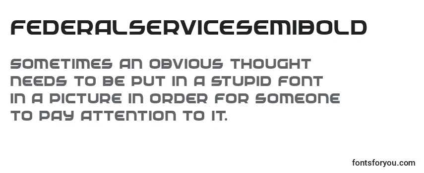 Review of the Federalservicesemibold Font