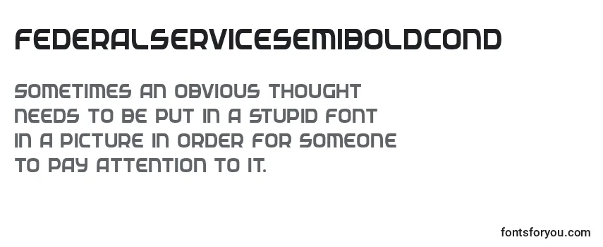 Обзор шрифта Federalservicesemiboldcond