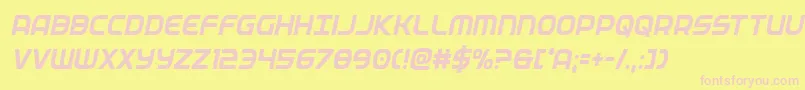 federalservicesemiboldcondital Font – Pink Fonts on Yellow Background