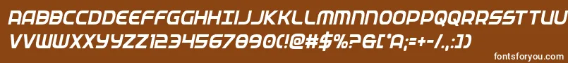 federalservicesemiboldcondital Font – White Fonts on Brown Background