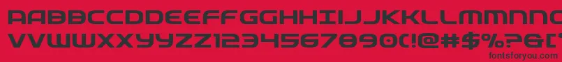 Шрифт federalservicesemiboldexp – чёрные шрифты на красном фоне