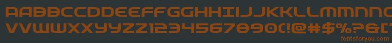 federalservicesemiboldexp Font – Brown Fonts on Black Background
