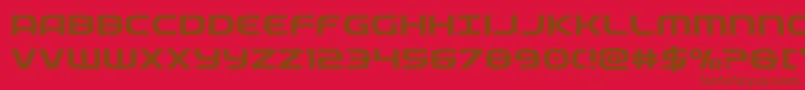 federalservicesemiboldexp-Schriftart – Braune Schriften auf rotem Hintergrund