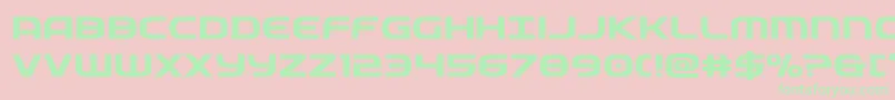 federalservicesemiboldexp Font – Green Fonts on Pink Background