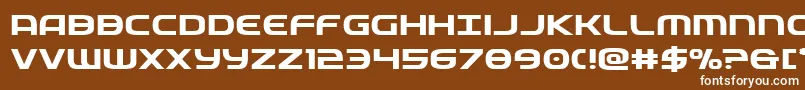 Шрифт federalservicesemiboldexp – белые шрифты на коричневом фоне