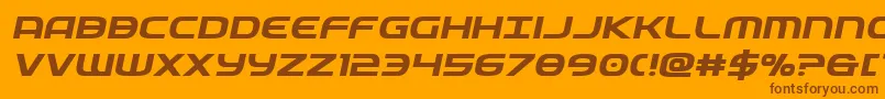 federalservicesemiboldexpital Font – Brown Fonts on Orange Background