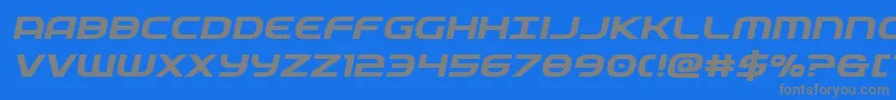 federalservicesemiboldexpital-Schriftart – Graue Schriften auf blauem Hintergrund