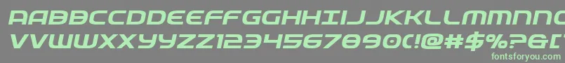 federalservicesemiboldexpital-Schriftart – Grüne Schriften auf grauem Hintergrund