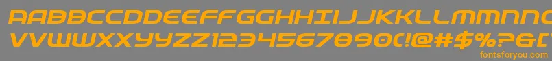 フォントfederalservicesemiboldexpital – オレンジの文字は灰色の背景にあります。