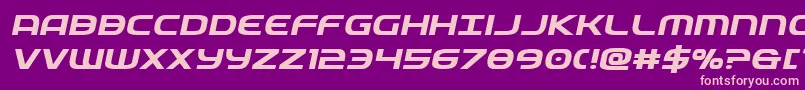 federalservicesemiboldexpital Font – Pink Fonts on Purple Background