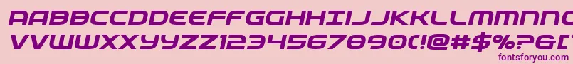 federalservicesemiboldexpital-Schriftart – Violette Schriften auf rosa Hintergrund
