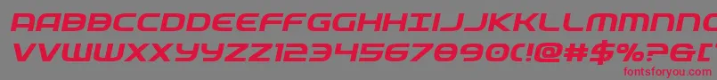 federalservicesemiboldexpital Font – Red Fonts on Gray Background