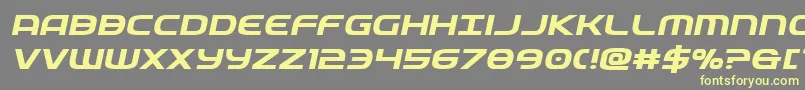 federalservicesemiboldexpital-Schriftart – Gelbe Schriften auf grauem Hintergrund