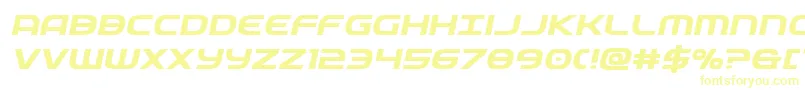 federalservicesemiboldexpital-Schriftart – Gelbe Schriften auf weißem Hintergrund