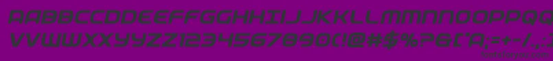 federalservicesemiboldital Font – Black Fonts on Purple Background