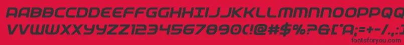 federalservicesemiboldital Font – Black Fonts on Red Background