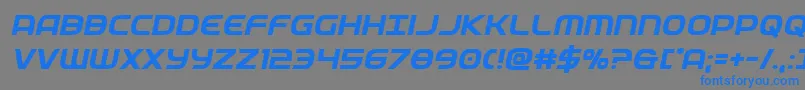 federalservicesemiboldital Font – Blue Fonts on Gray Background