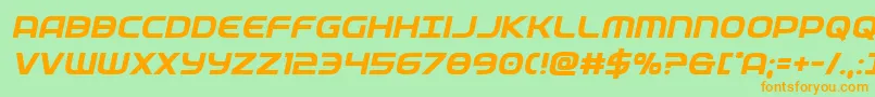 federalservicesemiboldital Font – Orange Fonts on Green Background