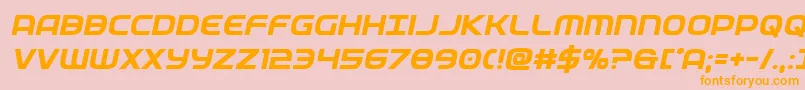 federalservicesemiboldital Font – Orange Fonts on Pink Background