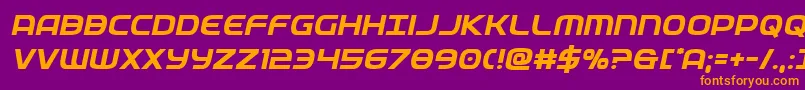 federalservicesemiboldital Font – Orange Fonts on Purple Background