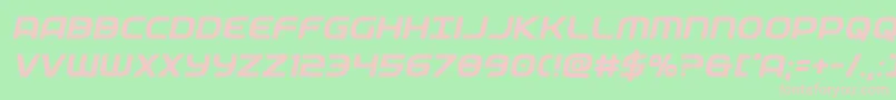 federalservicesemiboldital Font – Pink Fonts on Green Background