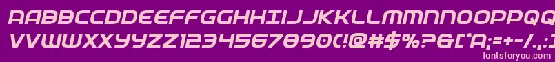 federalservicesemiboldital Font – Pink Fonts on Purple Background