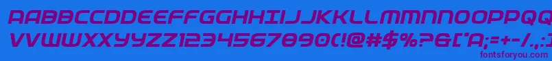 federalservicesemiboldital Font – Purple Fonts on Blue Background