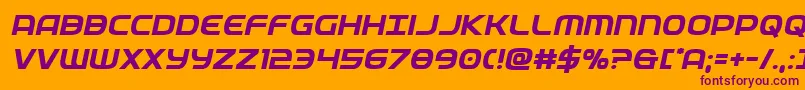 federalservicesemiboldital Font – Purple Fonts on Orange Background