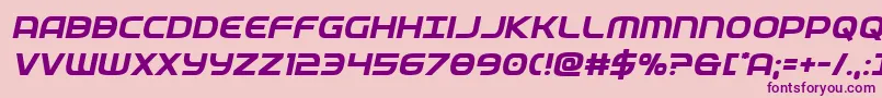 federalservicesemiboldital Font – Purple Fonts on Pink Background