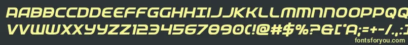 federalservicesemiboldital Font – Yellow Fonts on Black Background