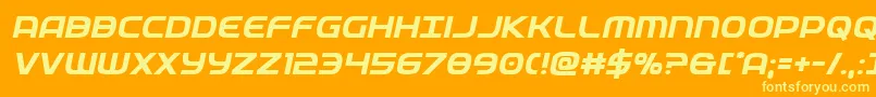 federalservicesemiboldital Font – Yellow Fonts on Orange Background