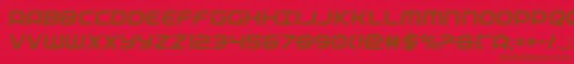 フォントfederalservicesemital – 赤い背景に茶色の文字