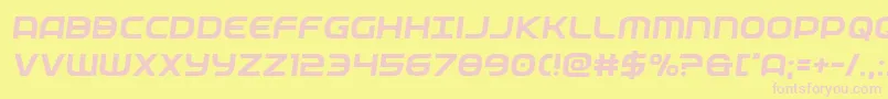 federalservicesemital Font – Pink Fonts on Yellow Background
