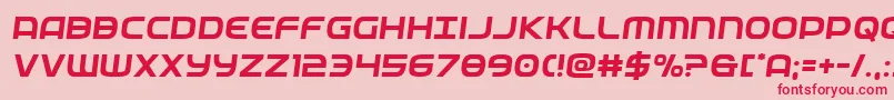federalservicesemital-Schriftart – Rote Schriften auf rosa Hintergrund