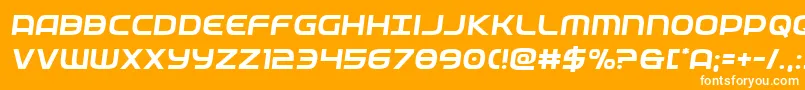 federalservicesemital Font – White Fonts on Orange Background