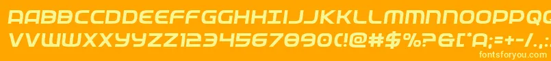 federalservicesemital Font – Yellow Fonts on Orange Background