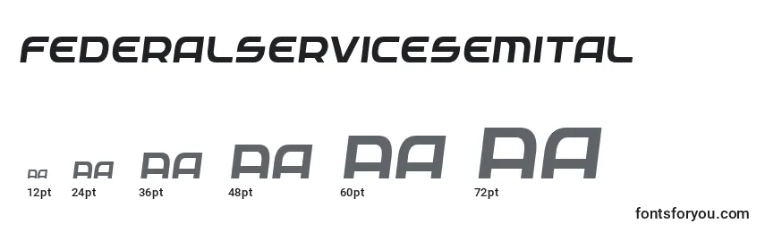 Federalservicesemital Font Sizes
