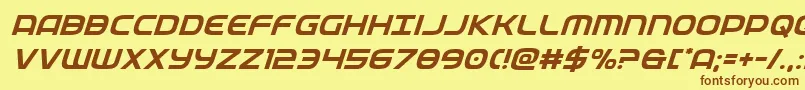 federalservicesuperital Font – Brown Fonts on Yellow Background