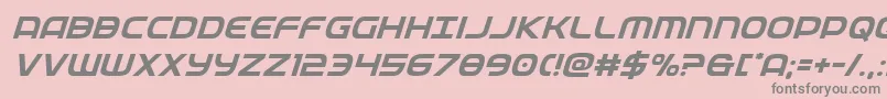 federalservicesuperital Font – Gray Fonts on Pink Background