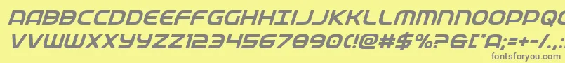 federalservicesuperital Font – Gray Fonts on Yellow Background