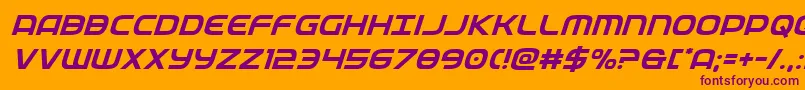federalservicesuperital Font – Purple Fonts on Orange Background