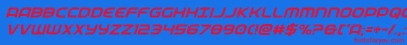 federalservicesuperital Font – Red Fonts on Blue Background