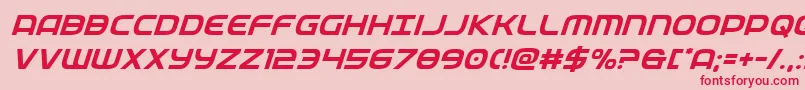 フォントfederalservicesuperital – ピンクの背景に赤い文字