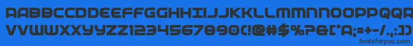 federalservicextrabold Font – Black Fonts on Blue Background