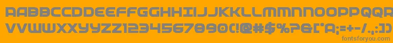 Fonte federalservicextrabold – fontes cinzas em um fundo laranja