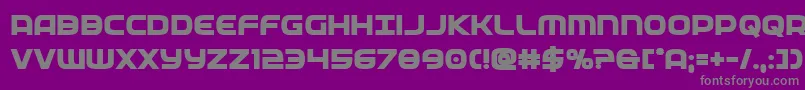 federalservicextrabold Font – Gray Fonts on Purple Background