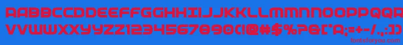 federalservicextrabold Font – Red Fonts on Blue Background